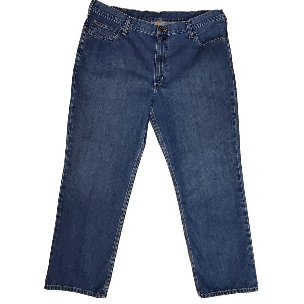 Carhartt Men's 101483 968 Relaxed Fit Holter Blue‎ Jeans Sz 42 x 32 Straight Leg